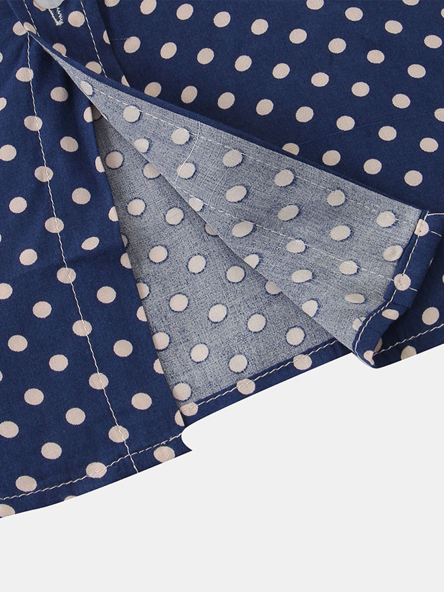 Men's Polka dot short sleeve shirt