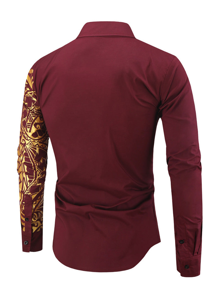 Men's Totem printed long sleeve shirt