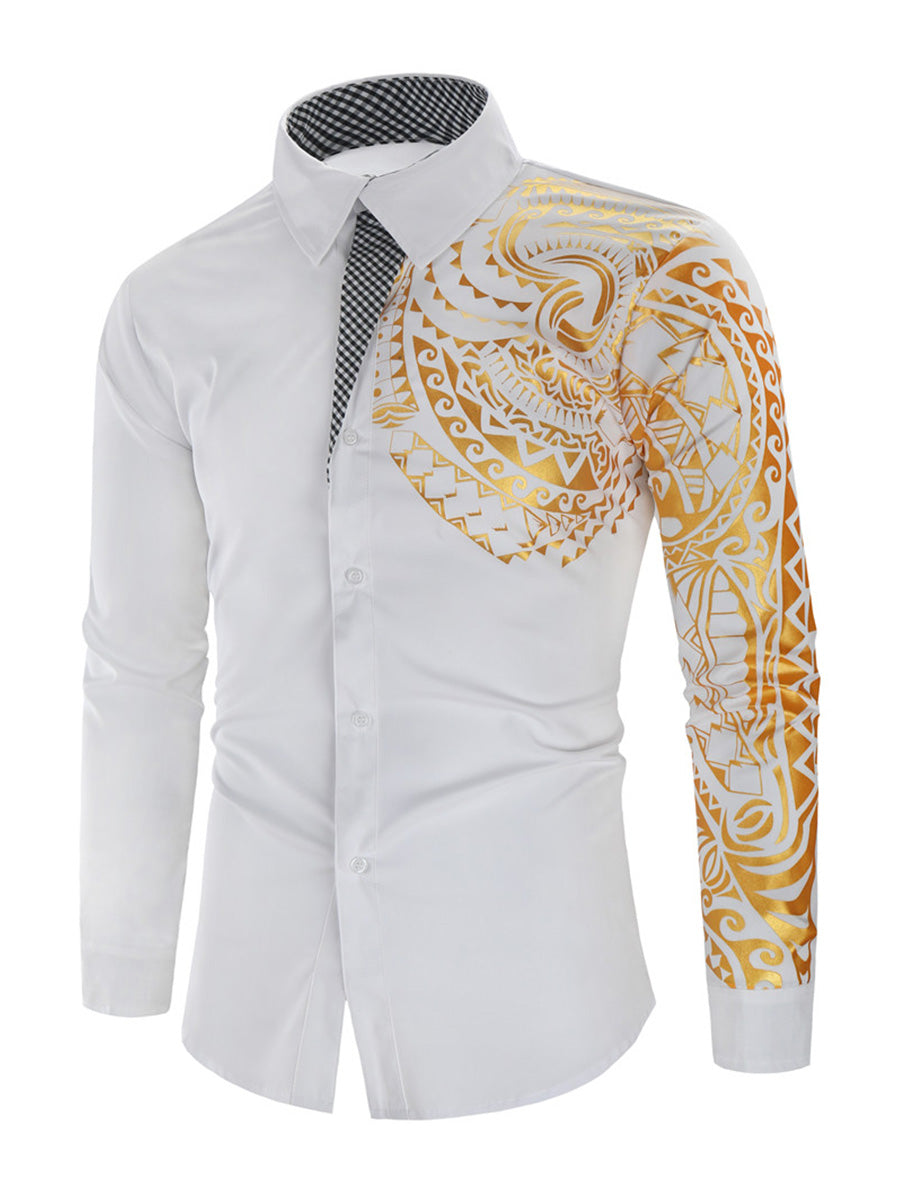 Men's Totem printed long sleeve shirt