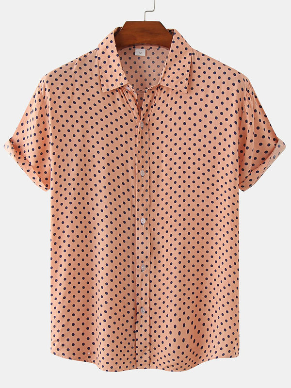 Men's Polka dot short sleeve shirt