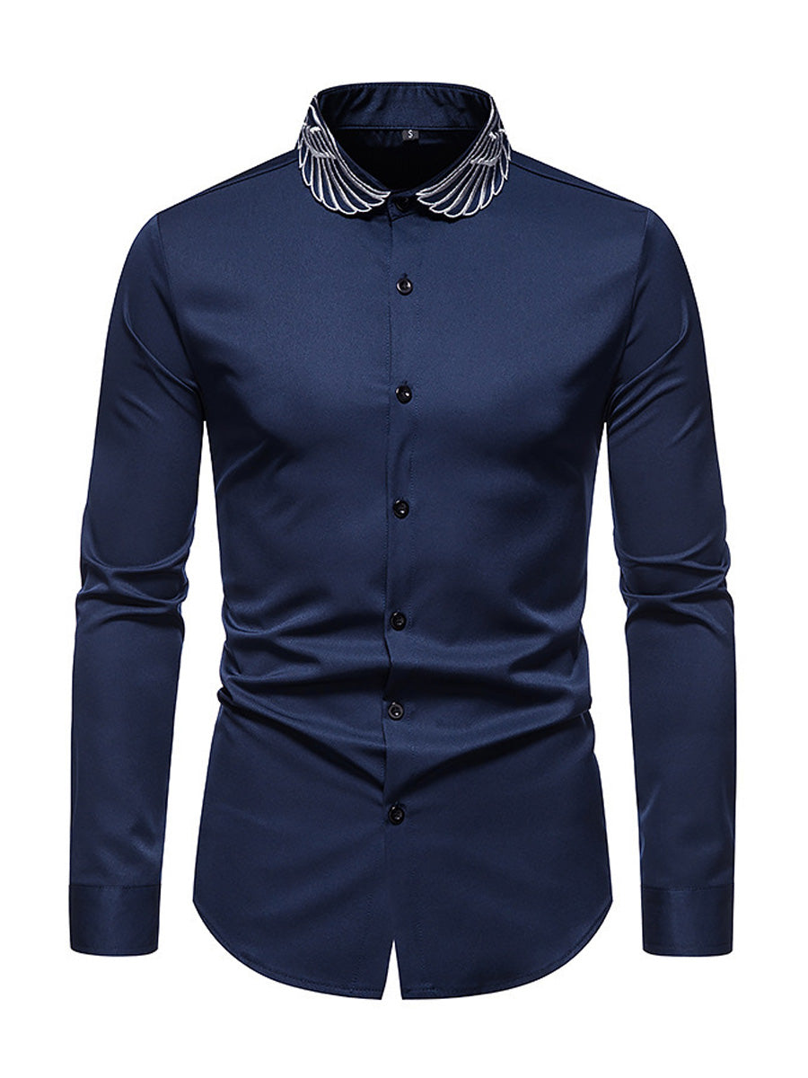 Men's wing casual Long Sleeve Shirt