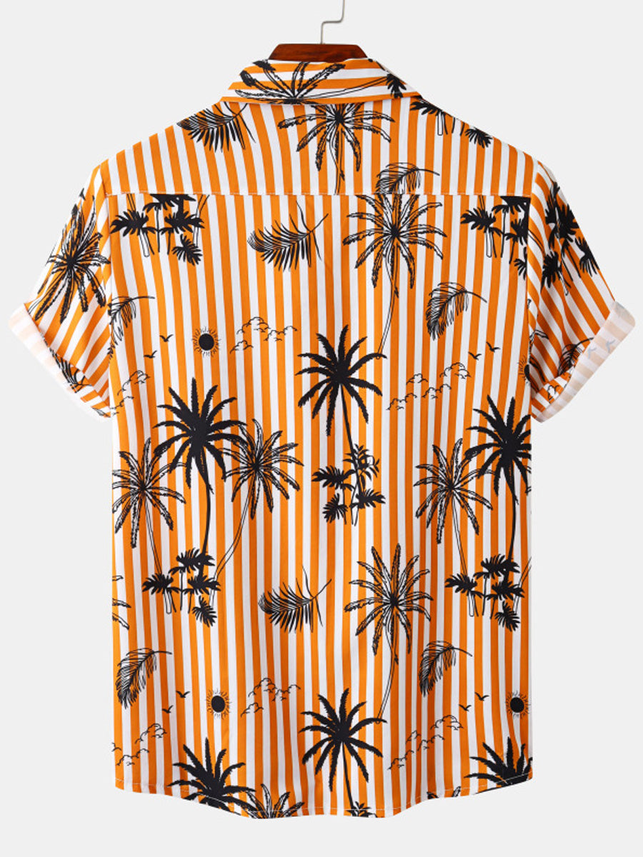 Men's holiday print short sleeve shirt