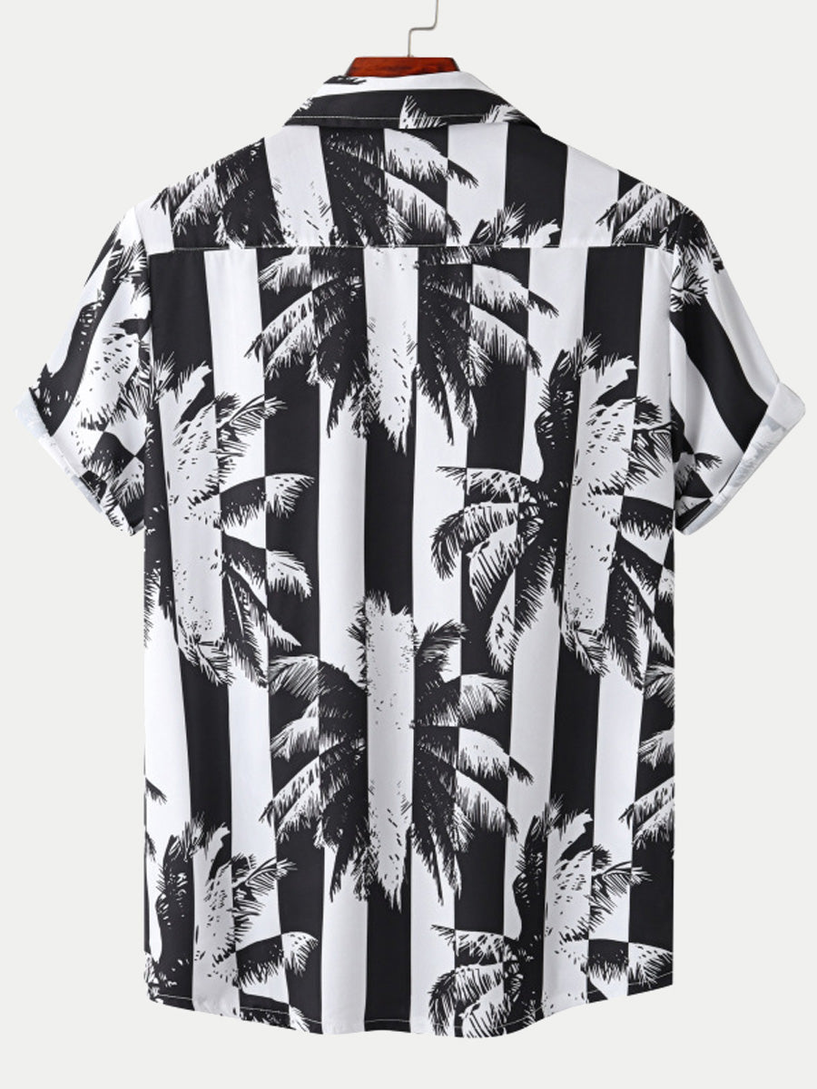 Men's holiday print short sleeve shirt