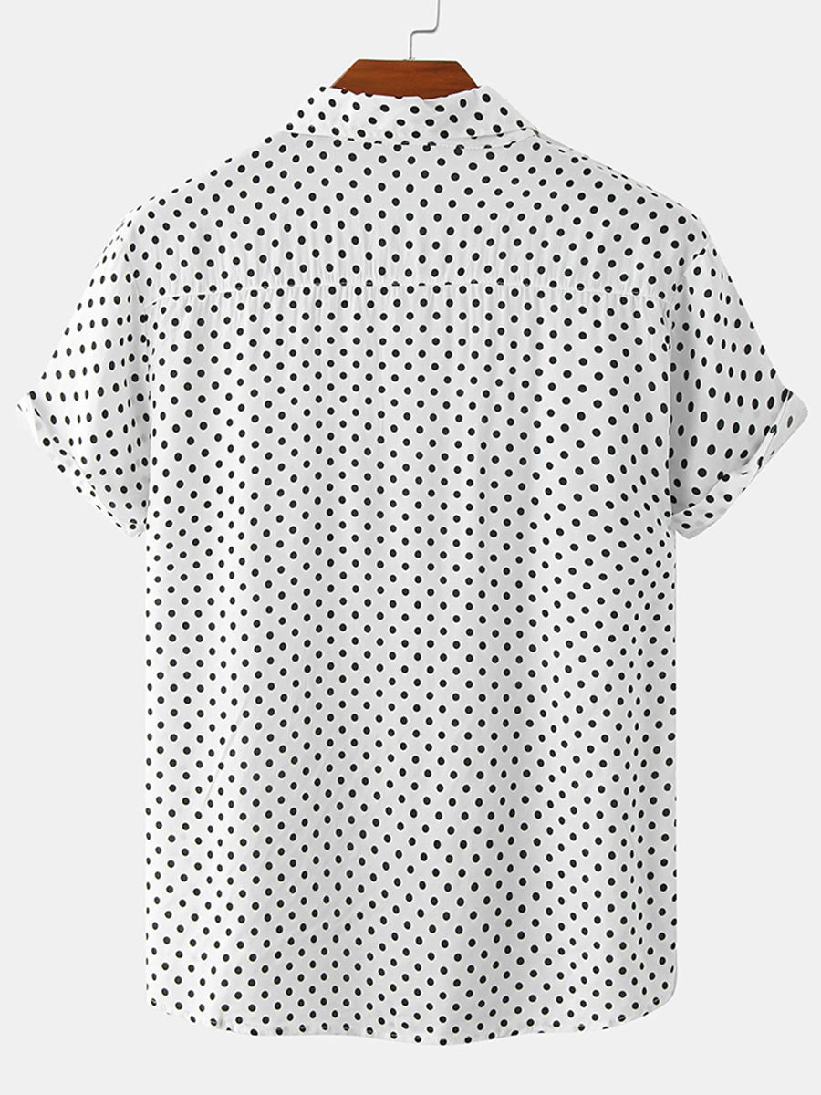 Men's Polka dot short sleeve shirt