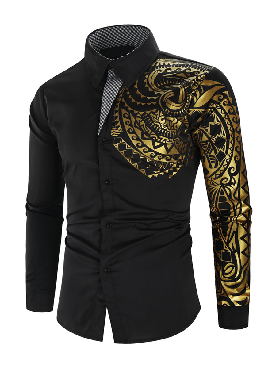 Men's Totem printed long sleeve shirt