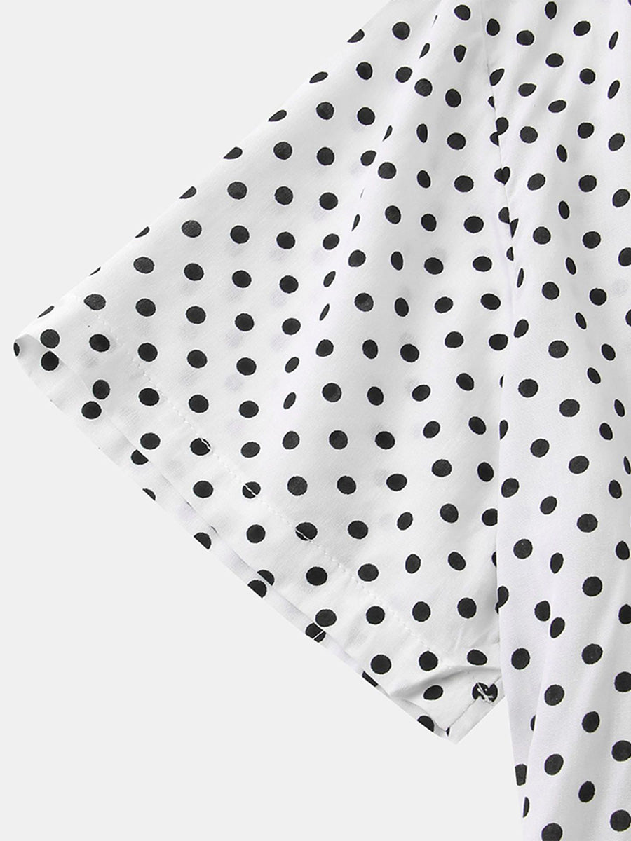 Men's Polka dot short sleeve shirt