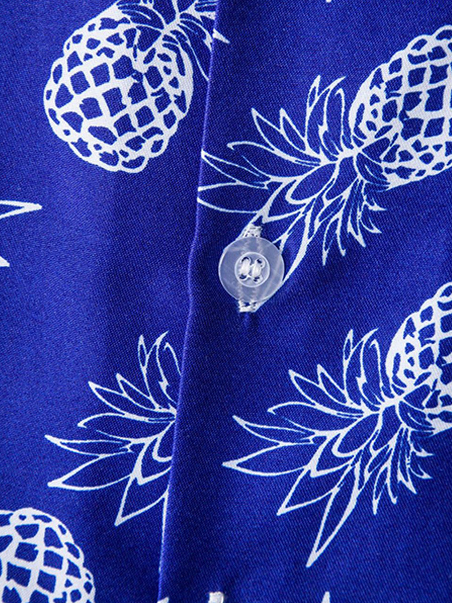 Men's pineapple print short sleeve shirt