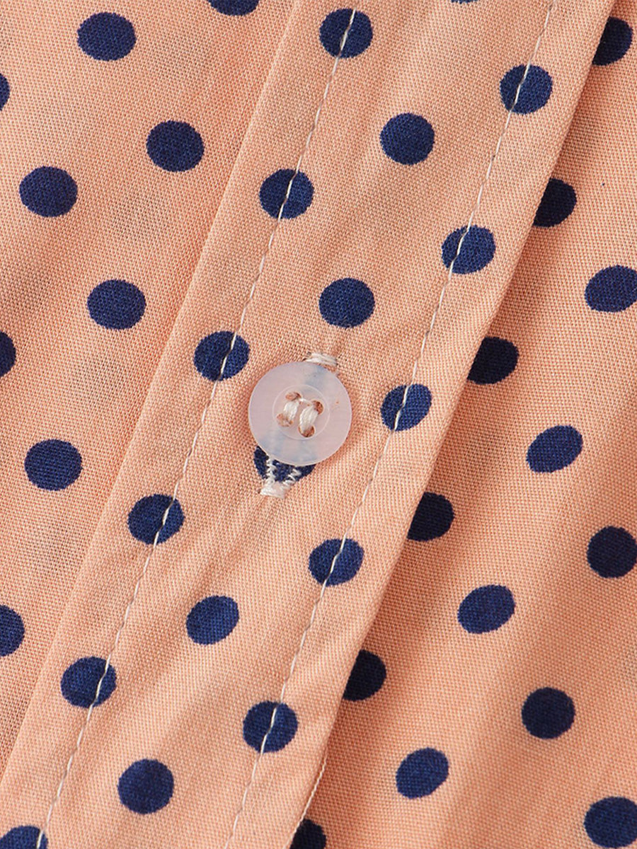 Men's Polka dot short sleeve shirt