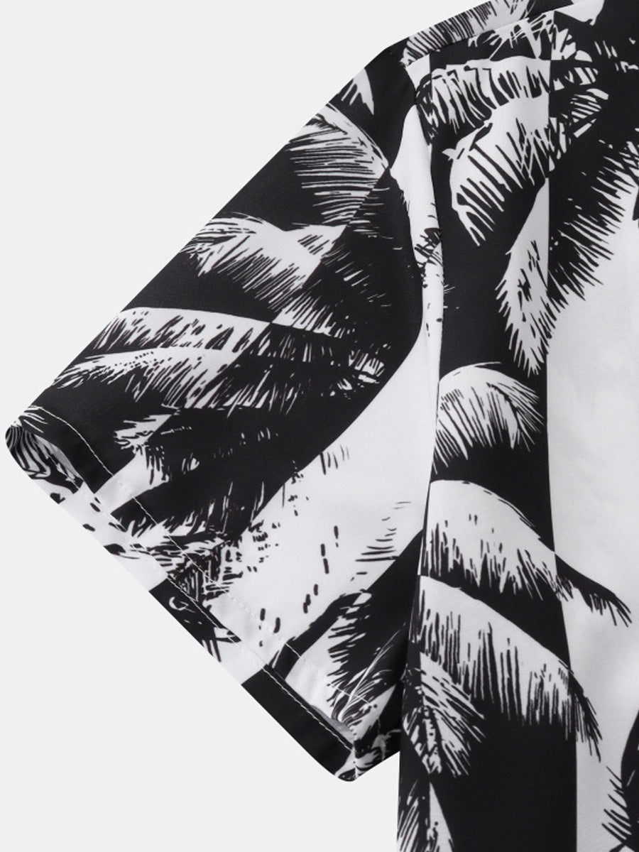 Men's holiday print short sleeve shirt