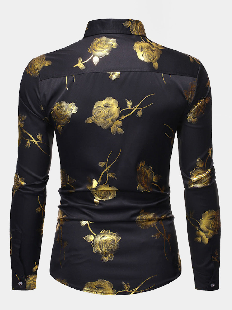 Men's rose gilded long sleeve shirt