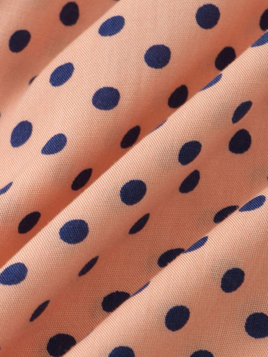 Kurzärmliges Herrenhemd mit Polka Dots 