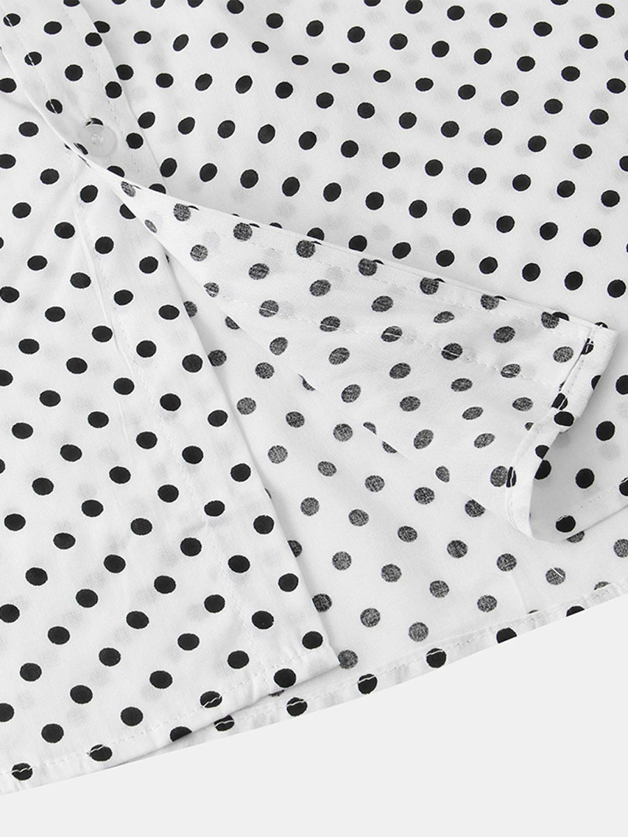 Men's Polka dot short sleeve shirt