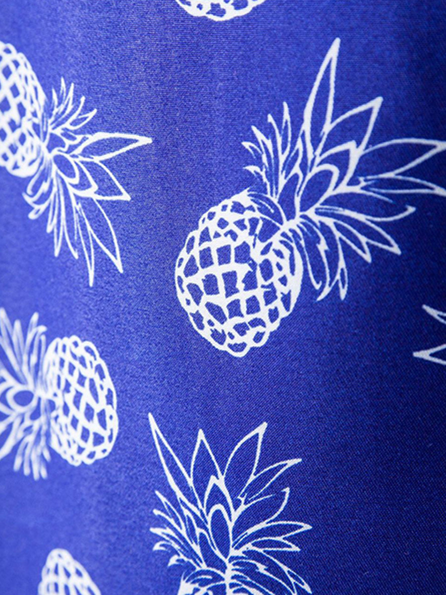 Kurzarmhemd für Herren mit Ananas-Print 