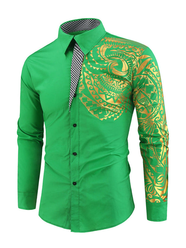 Men's Totem printed long sleeve shirt