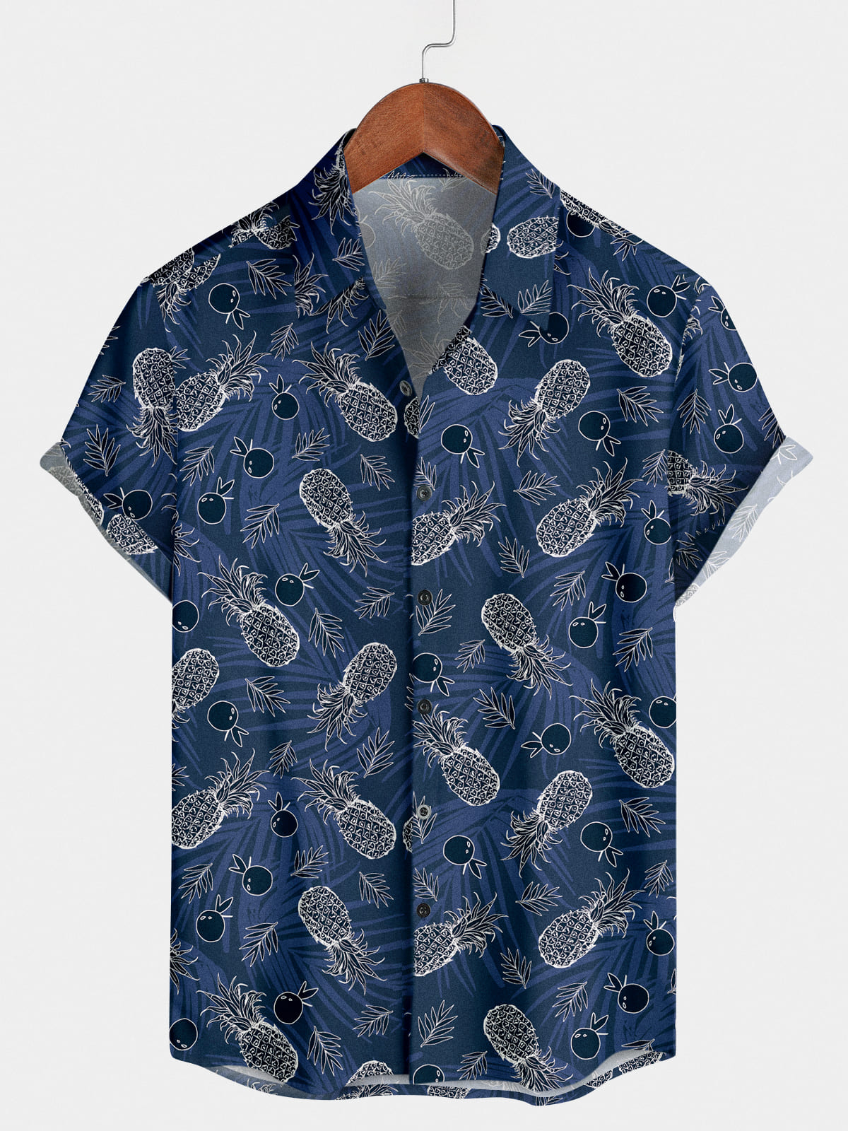 Men's pineapple Print Short Sleeve Shirt