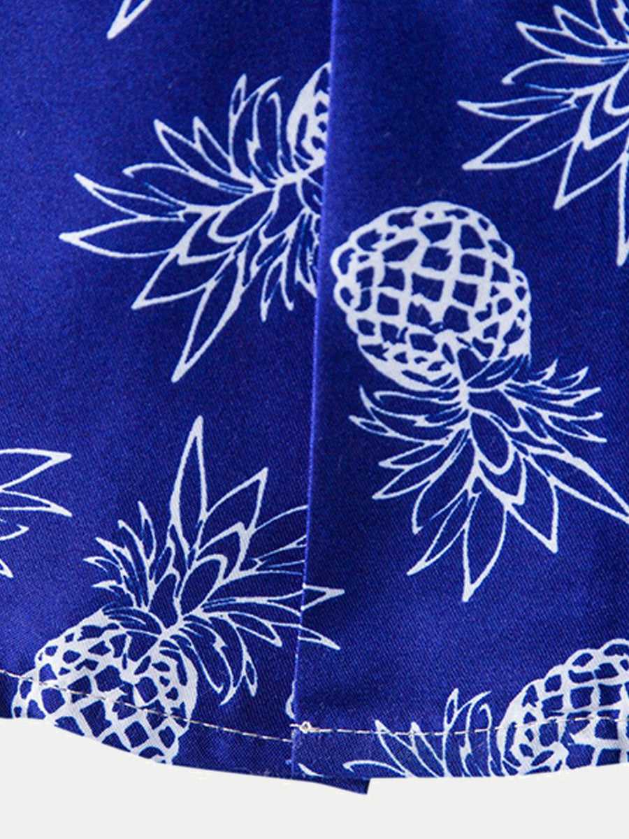 Men's pineapple print short sleeve shirt