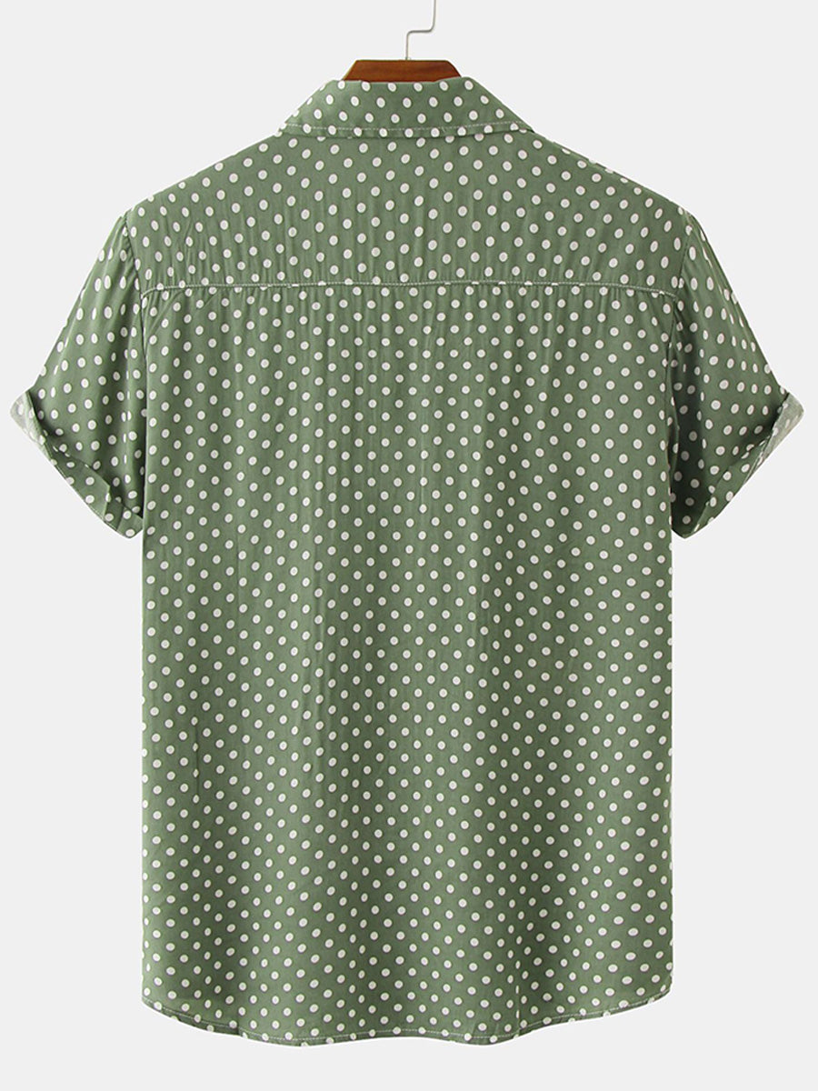 Men's Polka dot short sleeve shirt