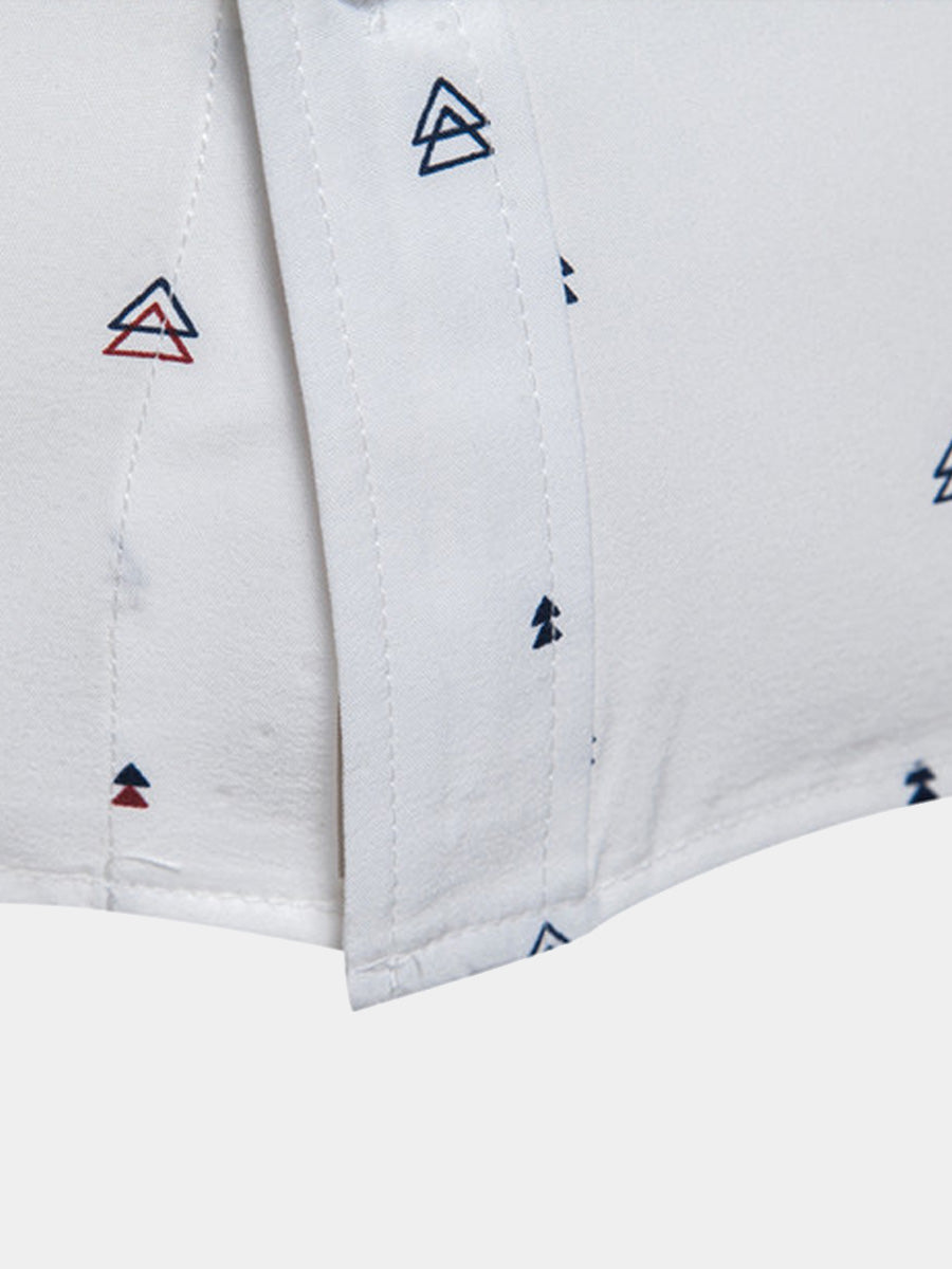 Men's triangle print short sleeve shirt